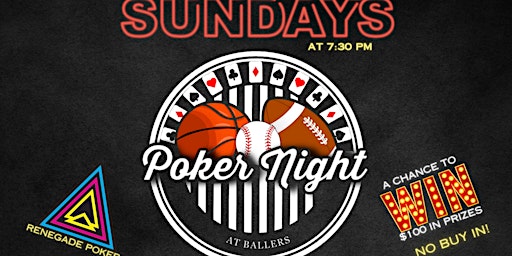 Primaire afbeelding van Sunday Night Poker at Ballers Bar and Grill OKC