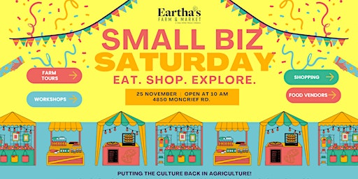 Imagem principal do evento Small Business Saturday at Eartha's Farm & Market