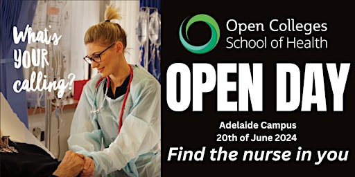 Hauptbild für Open Colleges School of Health Adelaide Campus OPEN DAY