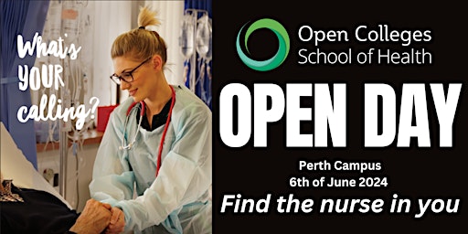 Imagem principal do evento Open Colleges School of Health Perth Campus OPEN DAY