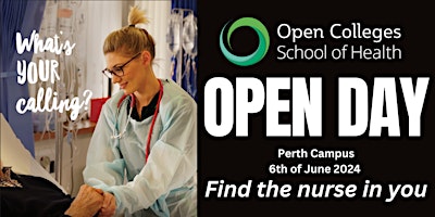 Primaire afbeelding van Open Colleges School of Health Perth Campus OPEN DAY