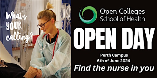 Primaire afbeelding van Open Colleges School of Health Perth Campus OPEN DAY