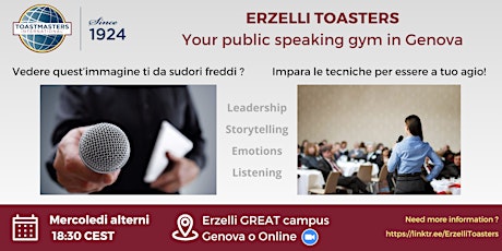 Immagine principale di Public Speaking con metodo Toastmasters a Genova 