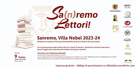 Imagem principal de Sa(n)remo Lettori - 9 marzo Villa Nobel - Francesca Sensini