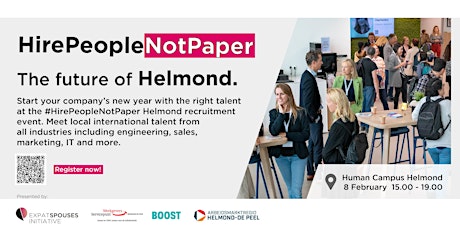 Primaire afbeelding van HirePeopleNotPaper Helmond - A Recruitment Event for International Talent