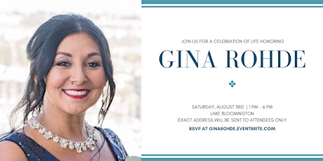 Celebration of Life for Gina Rohde primary image