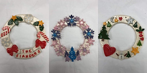 Image principale de Christmas Ceramic Wreath Making & Cocktail Night