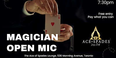 The Toronto Magician Open Mic (Free entry!) primary image