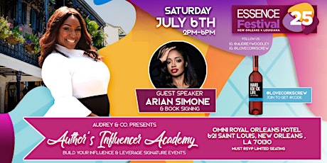 Audrey & Co. Essence Fest Book Signing with Arian Simone primary image