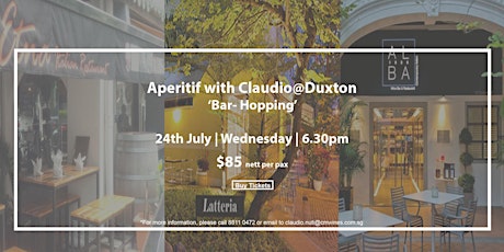 Aperitif @Duxton - A New Bar Hopping Expereince! primary image