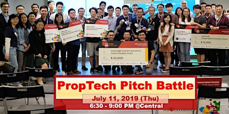 PropTech Pitch Battle - July 11, 2019 (Thu), 6:30pm - 9:00pm primary image