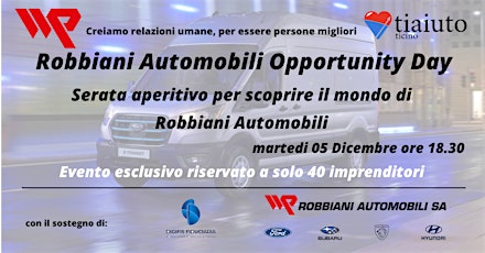 Primaire afbeelding van Robbiani Automobili Opportunity Day