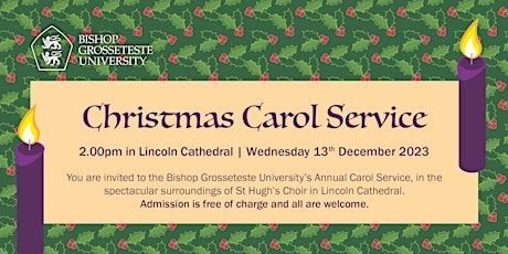 BGU Carol Service at Lincoln Cathedral primary image