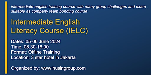 Imagem principal do evento Intermediate English Literacy Course (IELC)