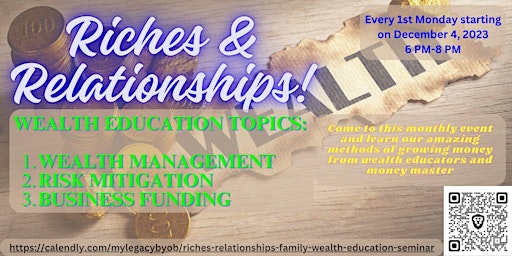 Hauptbild für Riches & Relationships Family Wealth Education Seminar