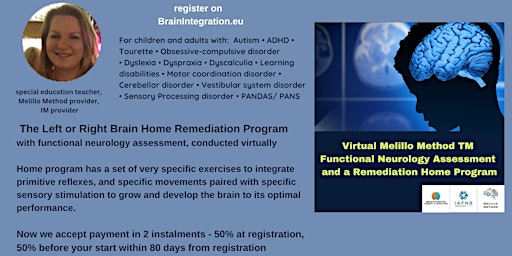 FUNCTIONAL NEUROLOGY ASSESSMENT & RIGHT / LEFT BRAIN HOME PROGRAM primary image