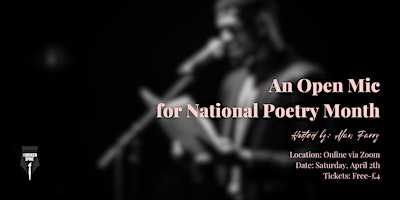 Imagen principal de A Broken Spine Open Mic for National Poetry Month