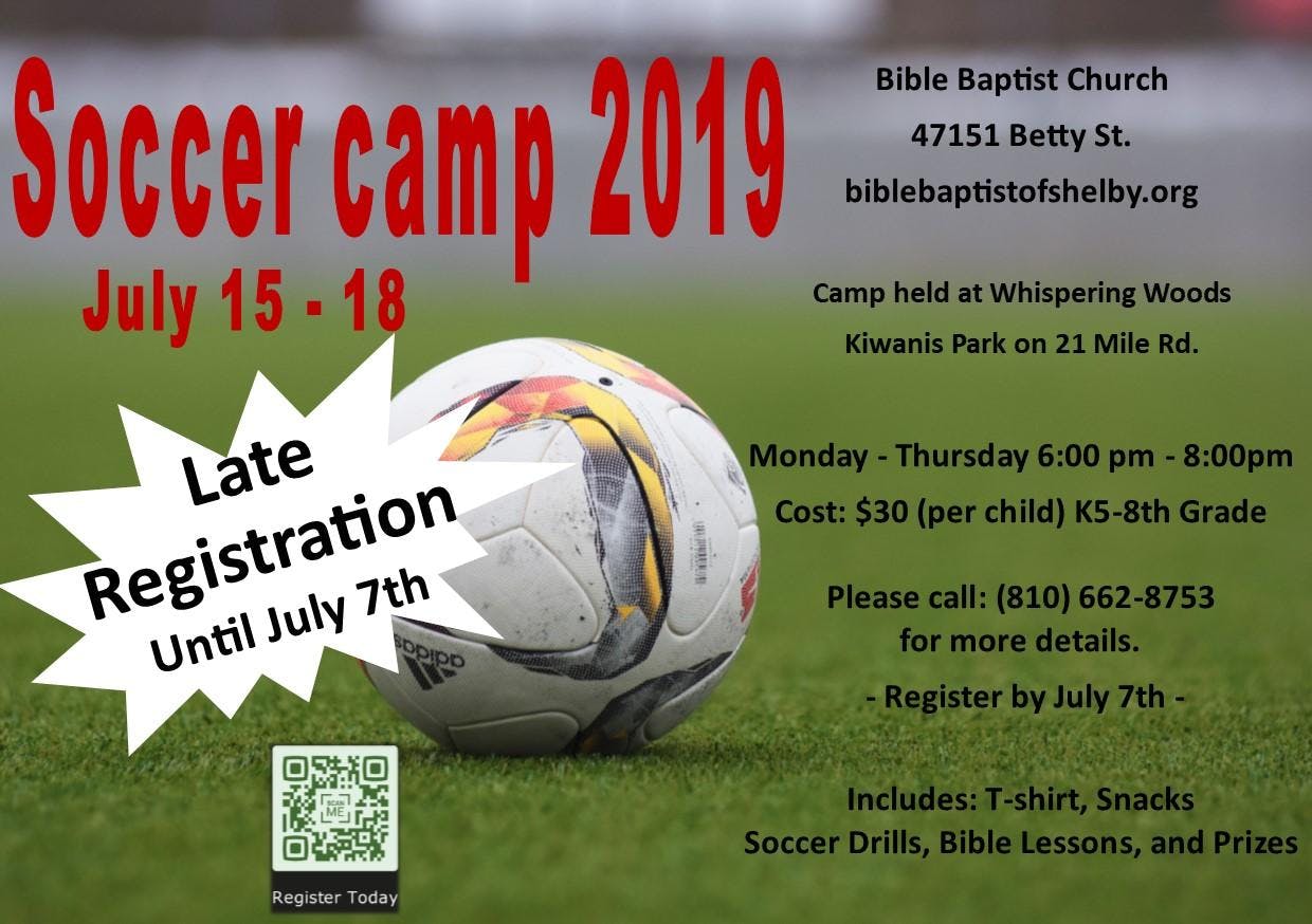Bible Baptist 2019 Soccer Camp