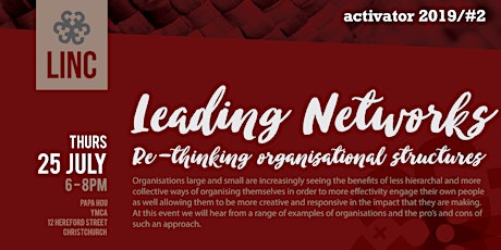 LinC Activator #2: Leading Networks – Rethinking Organisational Structures primary image