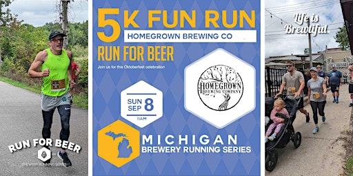 Immagine principale di 5k Beer Run x Oktoberfest x Homegrown| 2024 Michigan Brewery Running Series 