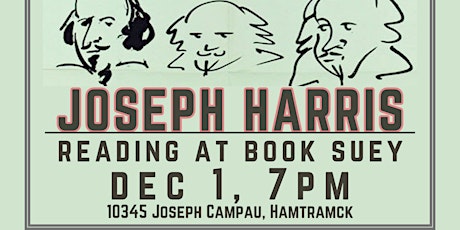 12/1 - Joseph Harris: Reading + Q&A primary image