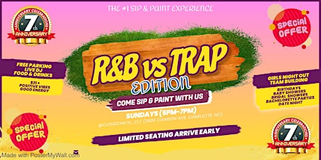 Imagen principal de $20 Sip & Paint (R&B vs Trap)