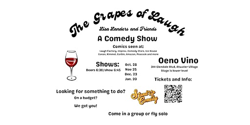 Imagem principal do evento Grapes  of Laugh Comedy Show