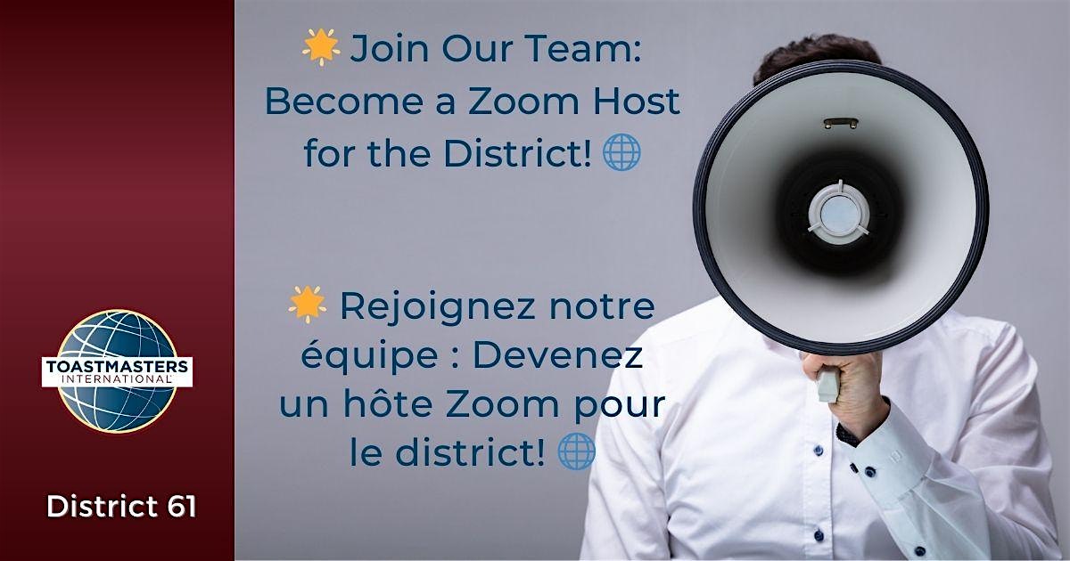 Become a Zoom Host for the District – Devenez un hôte Zoom pour le district