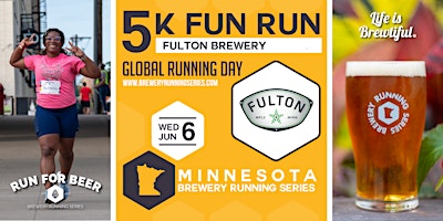 Imagem principal do evento Global Running Day 5k x Fulton Beer | 2024 MN Brewery Running Series