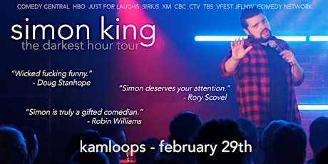 Imagen principal de Exceptional stand up comedy: SIMON KING live in KAMLOOPS