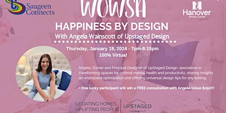 Hauptbild für Happiness by Design  with Angela Wainscott of Upstaged Design
