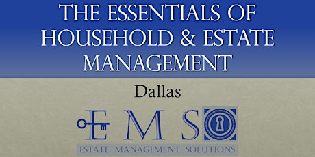 The Essentials Of Household & Estate Management - September 2019 - DALLAS primary image