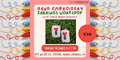 Hand Embroidery Earring Making primary image