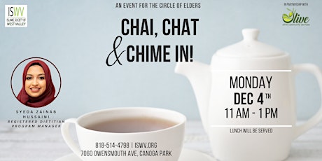 ISWV: Chai, Chat and Chime in! primary image
