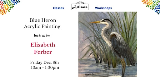 Imagem principal do evento Blue Heron  Acrylic Painting 11x14