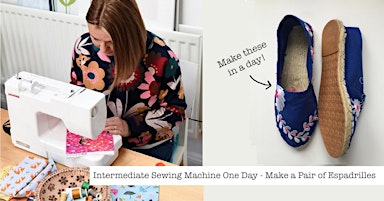 Imagem principal do evento Intermediate -  Sewing Machine One Day - Make a pair of Espadrilles