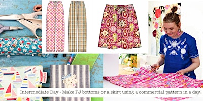 Imagem principal de Intermediate - Make  a pair of PJ's or a skirt with a commercial pattern!