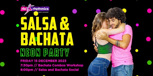 Friday Night Salsa + Bachata Social // with Bachata Workshop // NEON PARTY primary image
