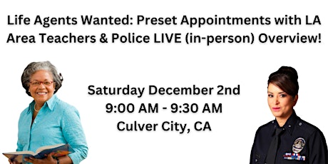 Imagen principal de Preset Appointment with Teachers & Police LIVE (in-person) Overview!