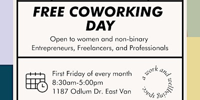 Hauptbild für Free Coworking Day for Women and Non-Binary Entrepreneurs and Freelancers