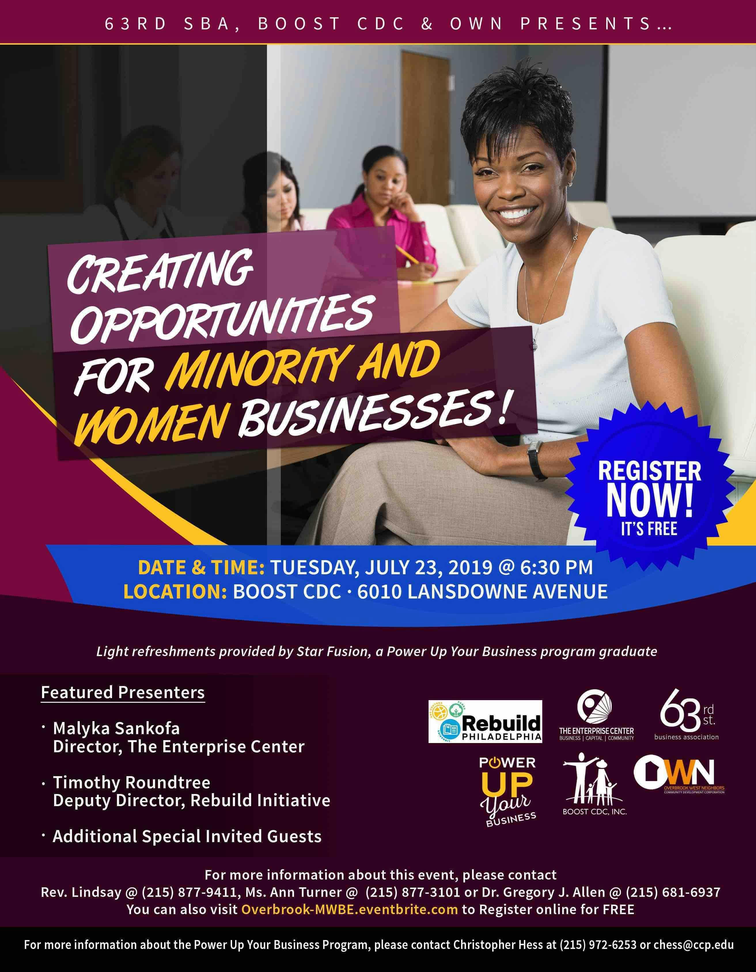 Creating Opportunities for Minority and Women Businesses