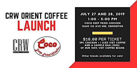 CRW Orient Coffee Launch (July 28 tickets) primary image