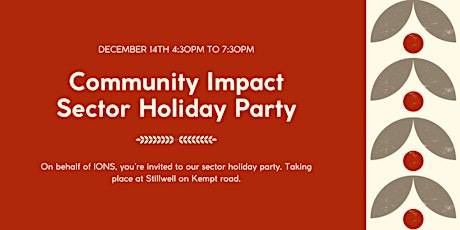 Image principale de IONS Community Impact Sector Holiday Party