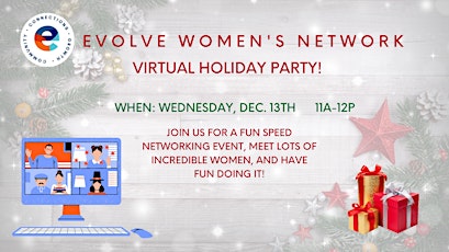 Primaire afbeelding van Evolve Women's Network Virtual Holiday Speed Networking