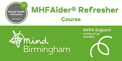 Adult MHFA Refresher Classroom Course - Tuesday 7th May 2024  primärbild