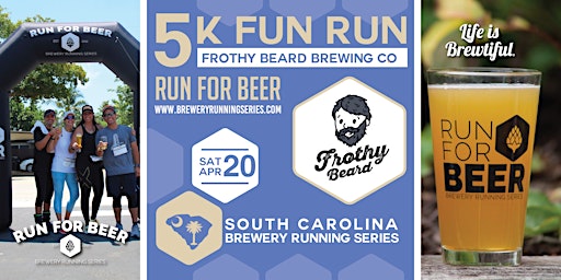 Imagem principal de 5k Beer Run + Frothy Beard (West Ashley) | 2024 SC Brewery Running Series