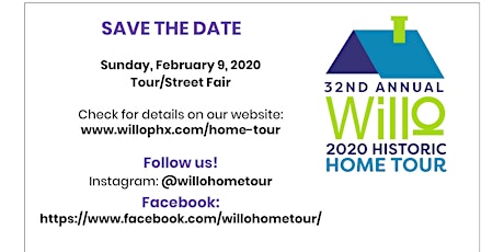 Hauptbild für 2020 Willo Historic Home Tour & Street Fair