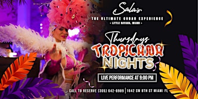 THURSDAY DINNER LIVE MUSIC  -  TROPICANA NIGHTS primary image