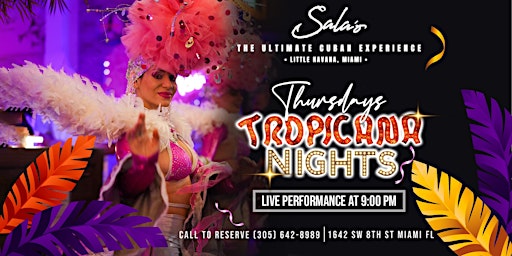 THURSDAY DINNER LIVE MUSIC  -  TROPICANA NIGHTS primary image