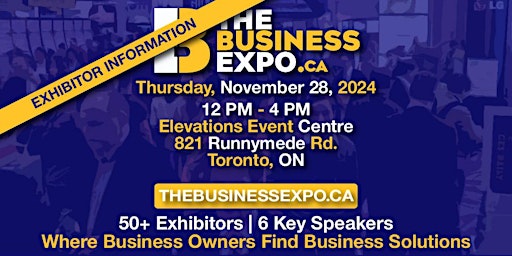 Primaire afbeelding van The Business Expo - Toronto - Exhibitor Information